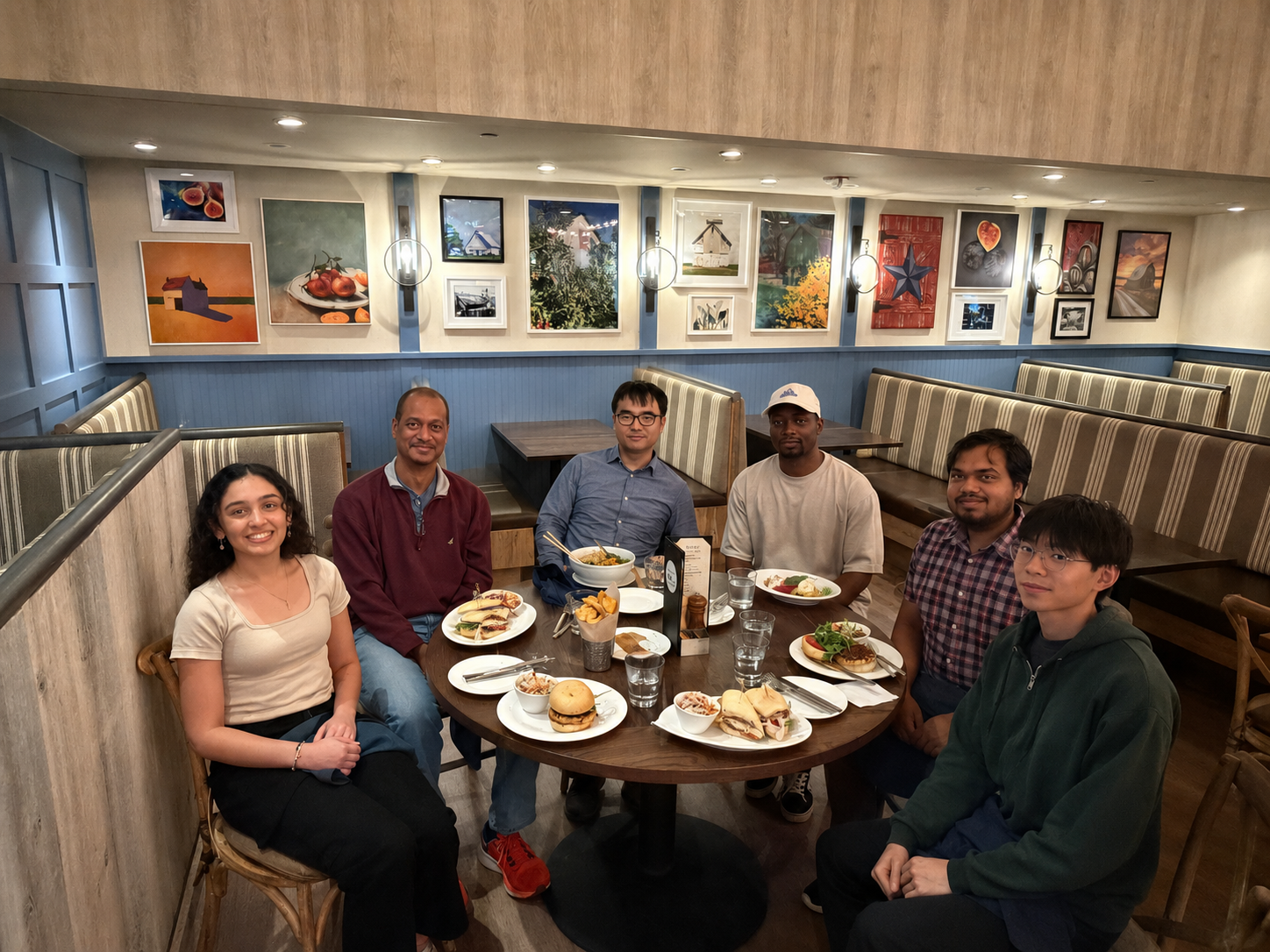 SIMA Lab members at a Spring 2026 group lunch
